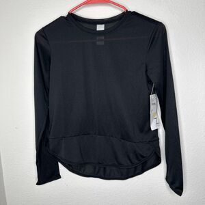 Z By Zella Kids black long sleeve Dry Fit Top Girls Size L 10/12 NEW